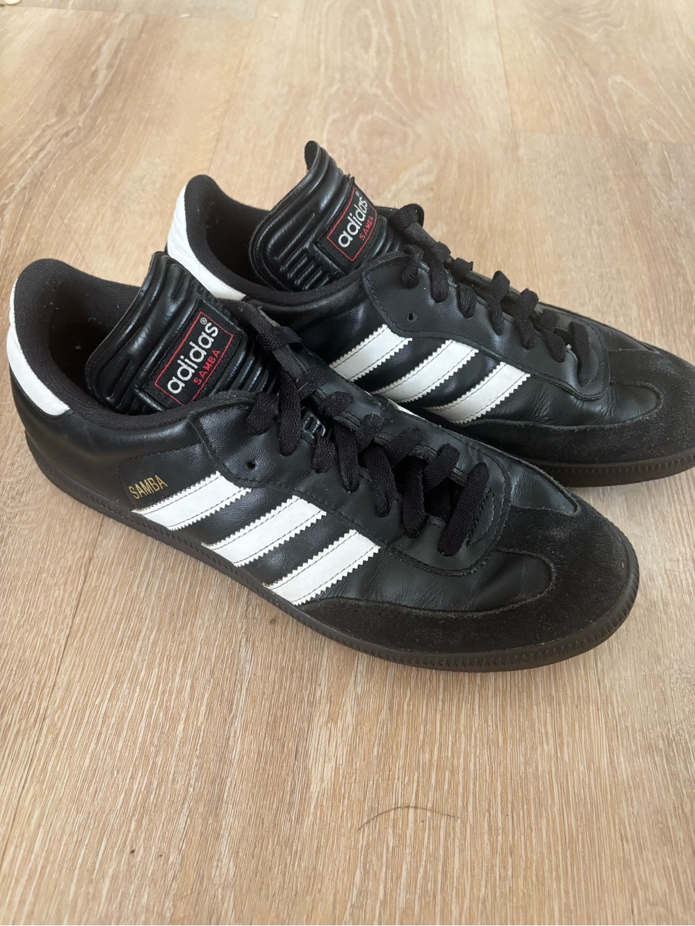 Vintage Style Adidas Samba Classic Long Tongue Trainers Low Top Sneakers Black